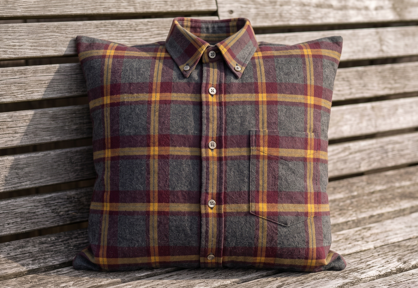 Father's Day Memory Cushion - Made from Dad's Clothing