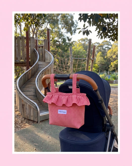 Quilted Pram Caddy | Handmade Stroller Organiser