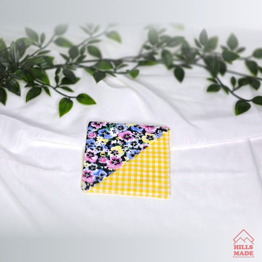 Corner Bookmark – Floral Bloom & Yellow Gingham
