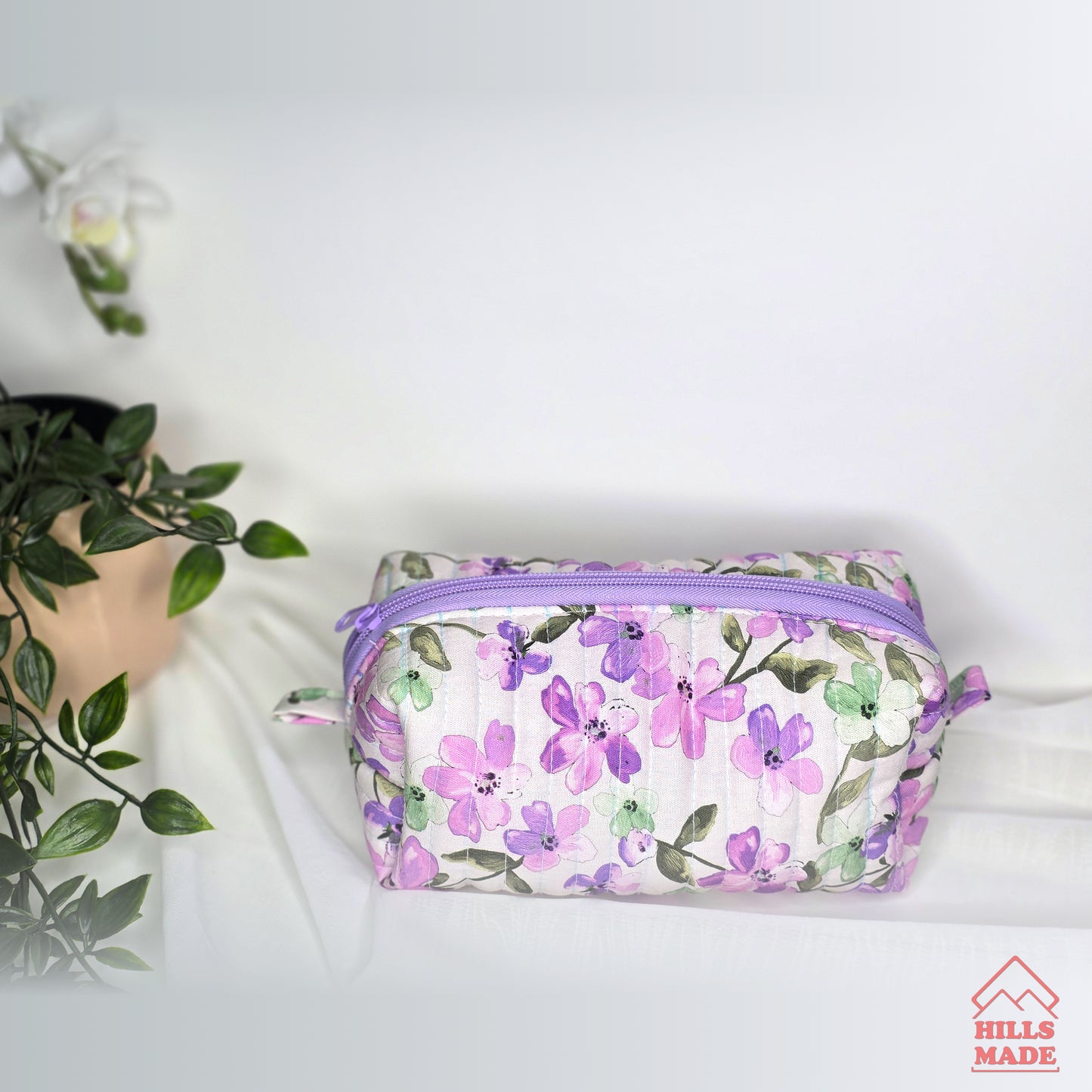 Cosmetic Bag - Purple floral