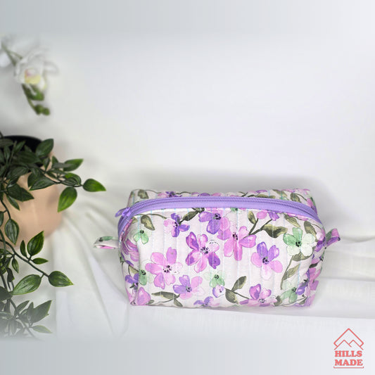 Cosmetic Bag - Purple floral