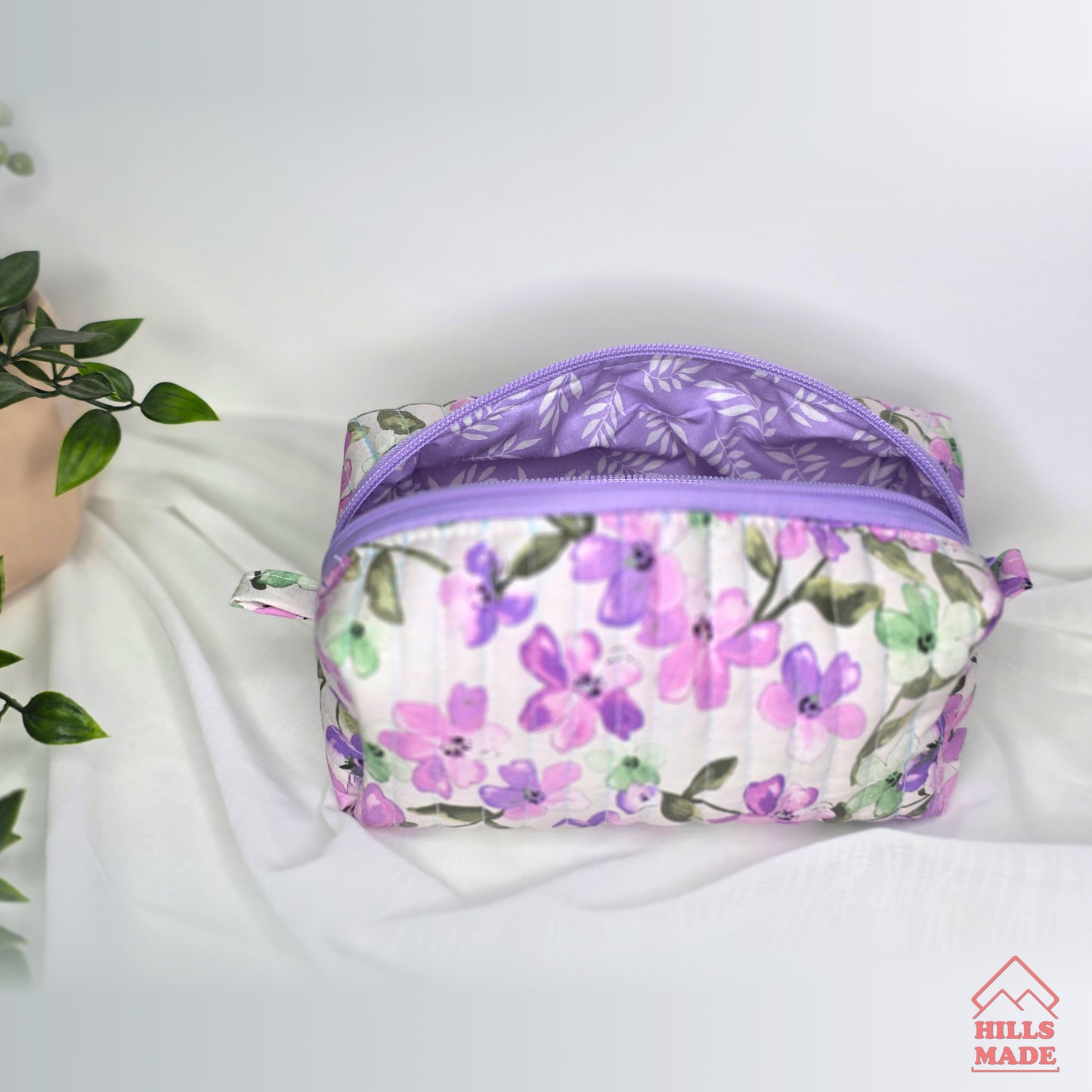 Cosmetic Bag - Purple floral